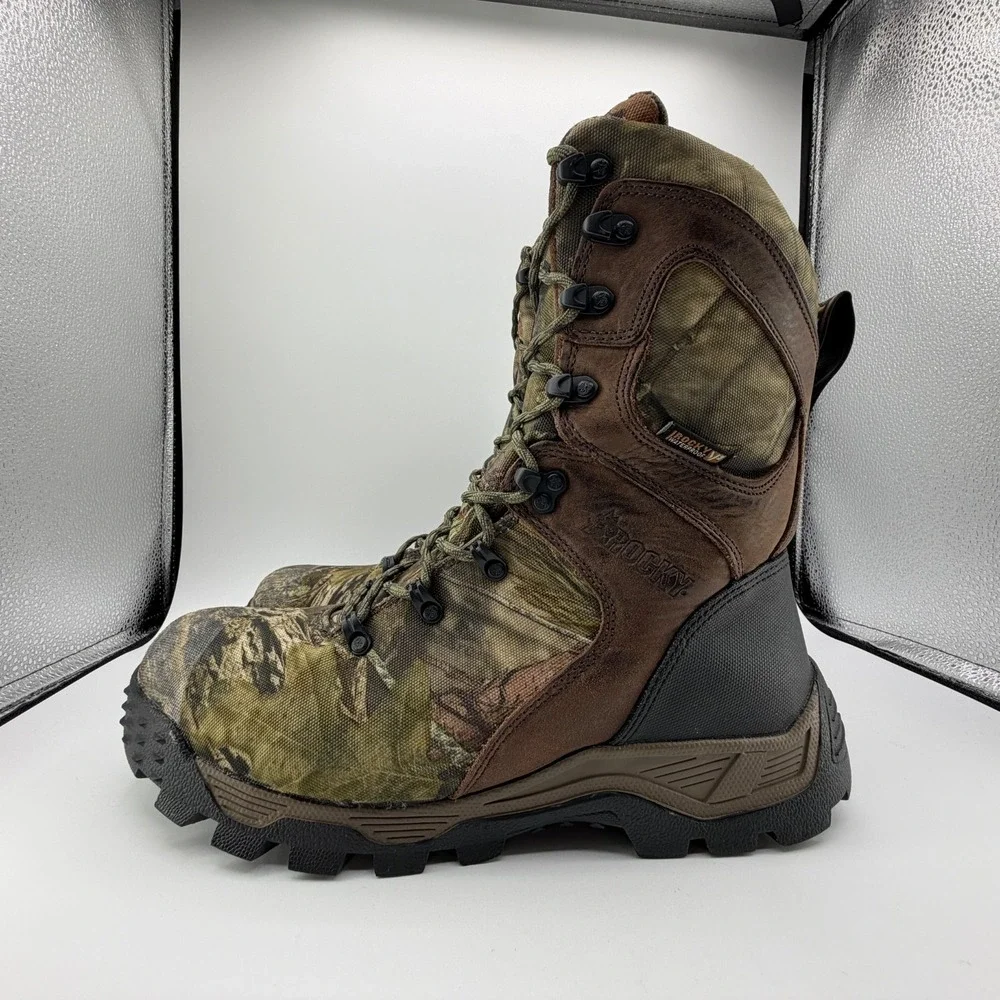 ROCKY Sport Pro 1000 Gram Hunting Boots Mens Size 10.5M RKS0309‎ Camo Waterproof